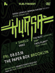 Good Friday 001: Kursa at The Paper Box